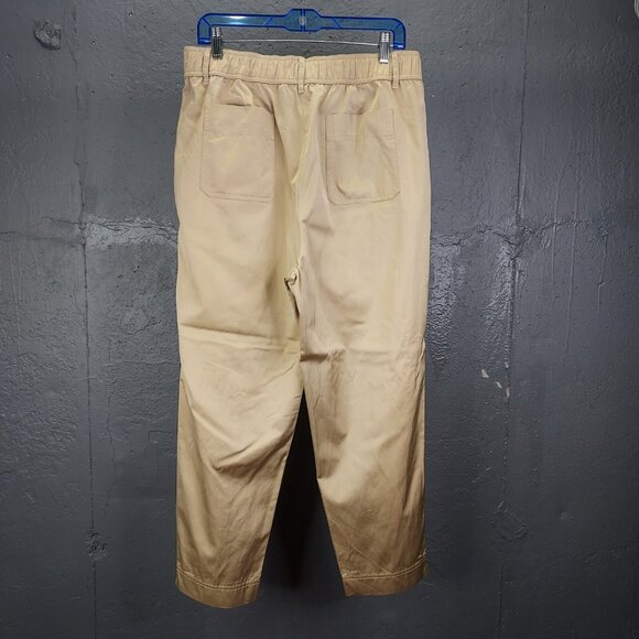 Lafayette 148 Ankle Pants Large Urbane Satin Cloth Dekalb Pull-On D-Ring Belt - Picture 3 of 16